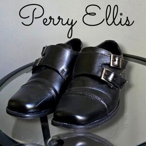 Perry Ellis Boy's Black Dress Shoes
